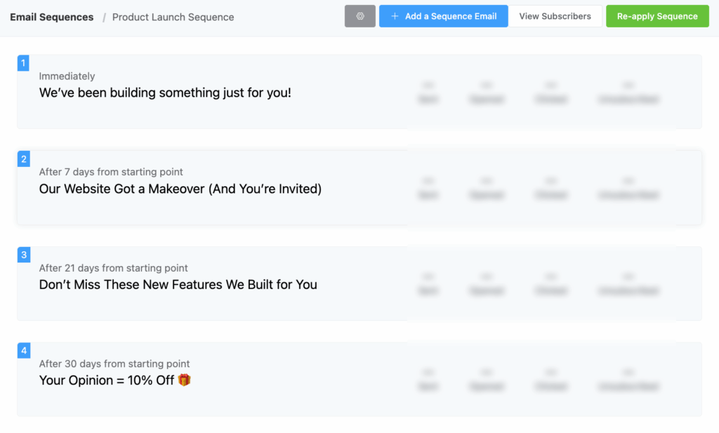 product launch email sequence